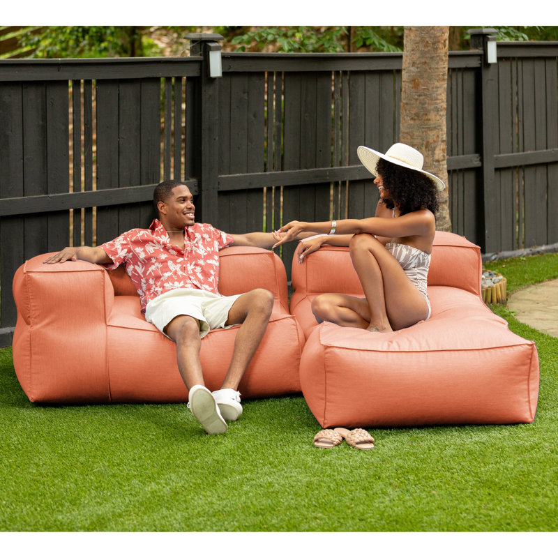 Mariabelen Outdoor Chaise Lounge, Coral