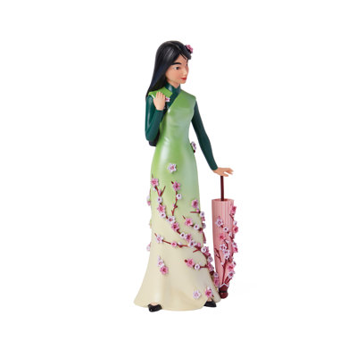Disney Showcase Mulan Leaning on an Umbrella Botanical Figurine 8.03 Inch