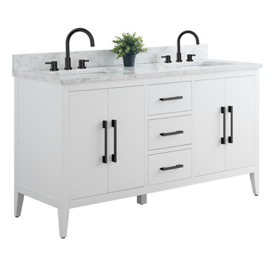 Ensemble de meuble-lavabo double 60 po