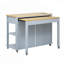 Îlot de cuisine extensible avec table de salle à manger, rangement et prise de courant pour les cuisines modernes