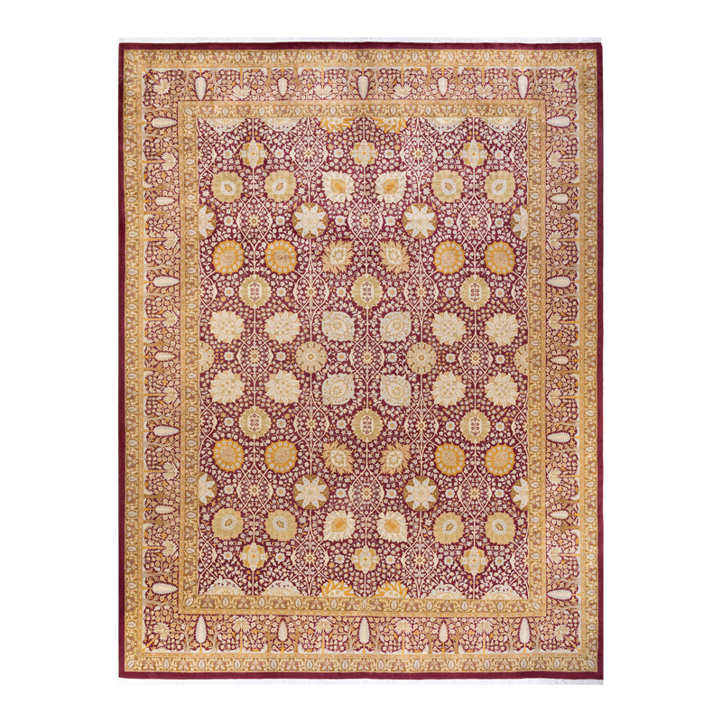 Classic One-of-a-Kind 9'3" x 12'2" Hand Knotted Area Rug