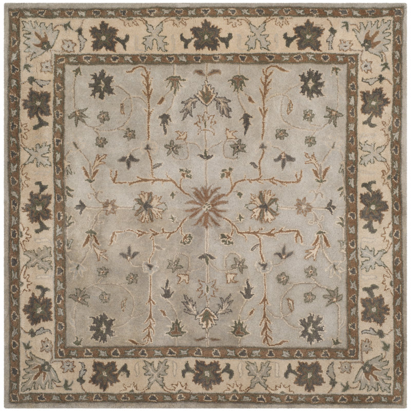 Tressler Hand Tufted Wool Oriental Rug, Square 6'