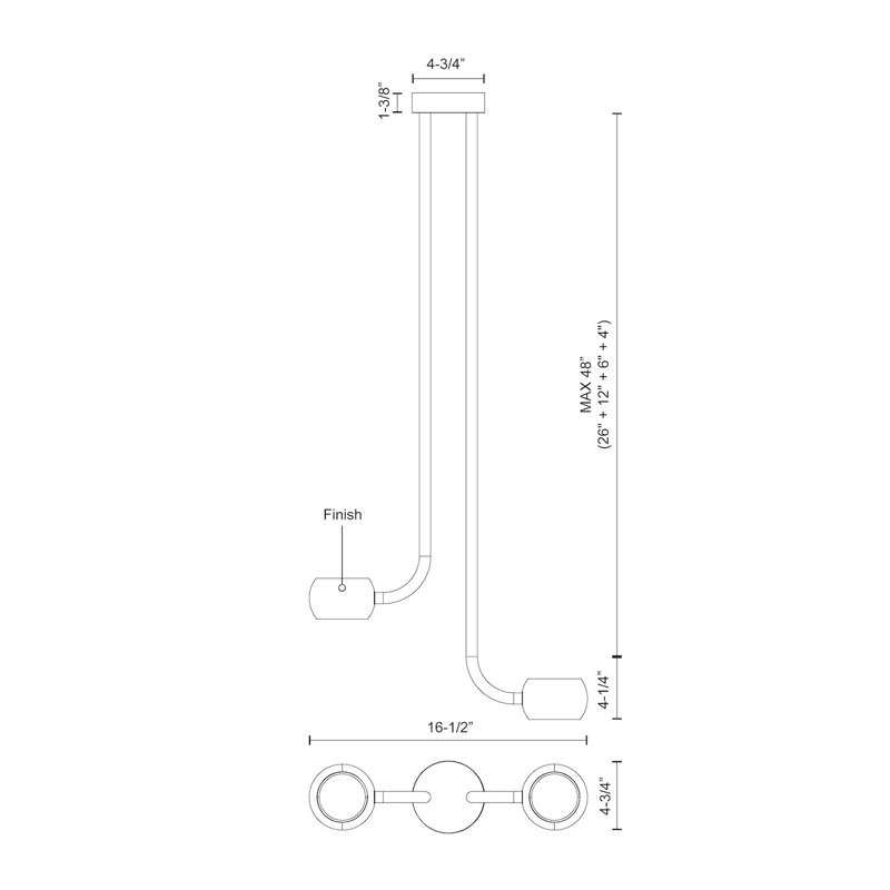 Flux 2 - Light LED Pendant, Gloss White, Gloss White