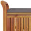 Banc de rangement de jardin vidaXL, bois d'acacia massif, coussin gris inclus, design extérieur classique, sièges de patio et de jardin, 35,8 po x 19,7 po x 23,6 po, organisateur de patio et de terrasse, mobilier en bois durable-1059353495