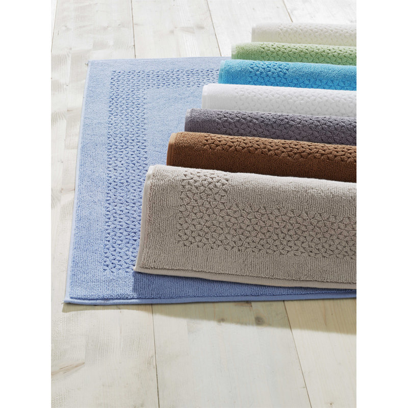 Tapis pour salle de bain en coton Depue, Vert