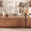 Table basse moderne et minimaliste en bois de noyer