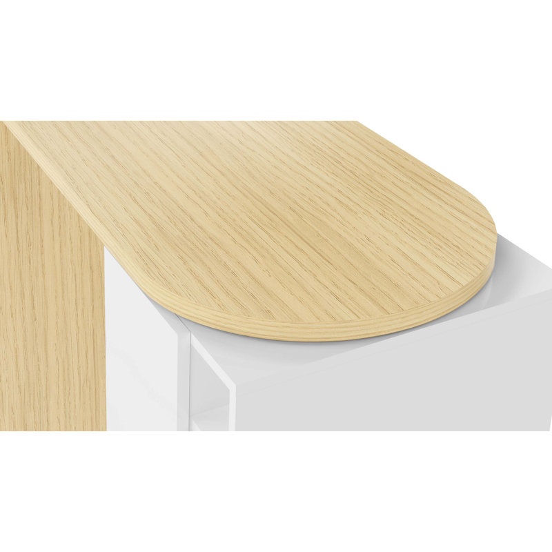 Sherisse Bar Table, Light Oak/ Pure White
