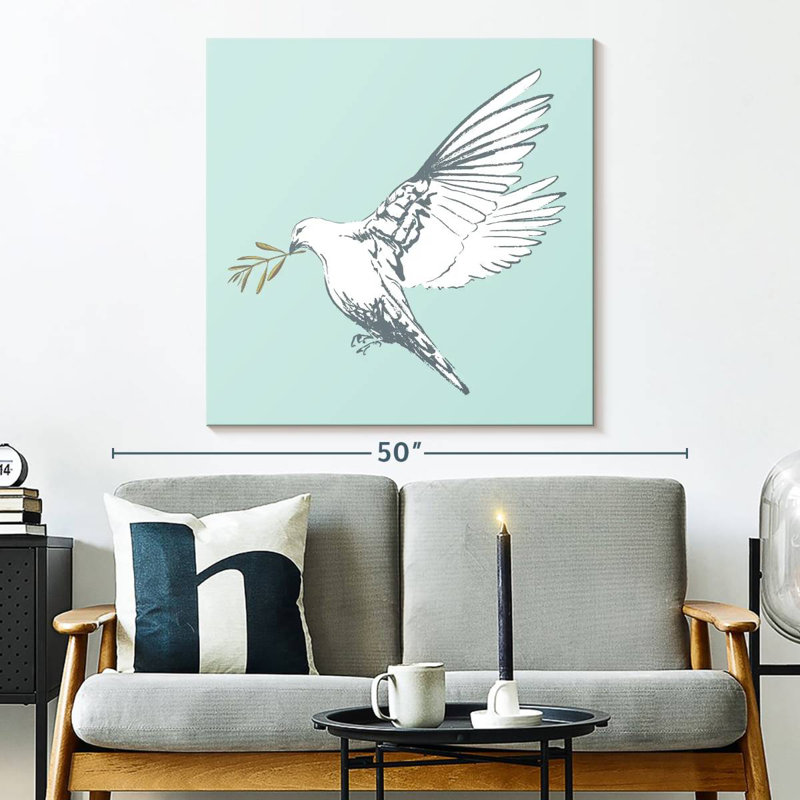 Crowle Peace Dove, H 33 po x l 33 po