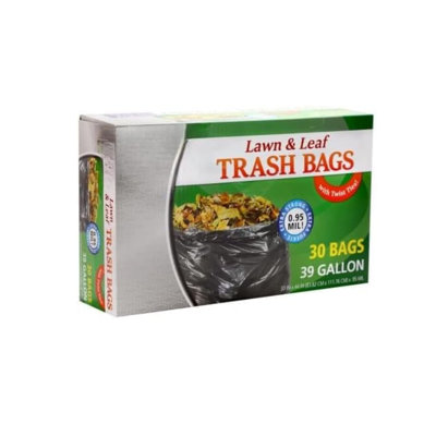 Sacs en plastique noirs de 39 gallons - Sacs jetables, durables pour la pelouse et les feuilles pour le nettoyage des cours, des feuilles et de la gestion des déchets extérieurs - parfaits pour la maison, le jardin et l'utilisation commerciale (30)