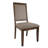 Upholstered Side Dining Chair With Solid Wood Legs And Rattan Backrest For Living Room/Dining Room-1150189099