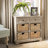 Stylish Painswick Accent Chest – Solid Wood with 4 Wicker Baskets, Perfect Rustic Storage for Home-1939378472