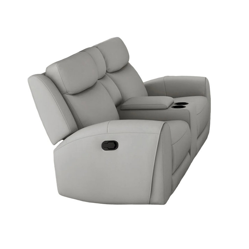 Causeuse transitionnelle l 78,4 po, gris clair, Gris clair