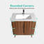 Meuble-lavabo rayé 30 po avec lavabo, options d'armoire murale autoportante pour salle de bain moderne, KD-117193873