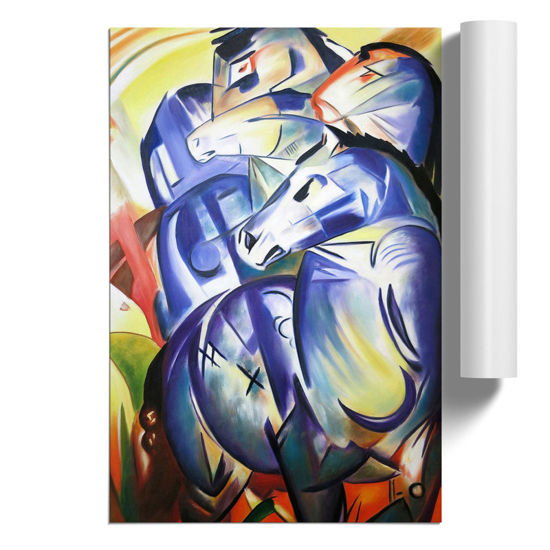Blue Horses by Franz Marc - Frameless Print, 42cm H x 30cm W x 0.1cm D