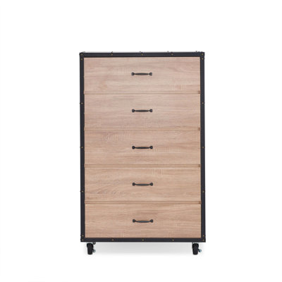 Commode Bemis en chêne clair vieilli
