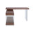 Annalis Wooden Top L-shaped Desk w/ Glass Panel Base-72251085