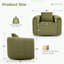 Fauteuil demi-tonneau pivotant en velours 30,5 po Deria-1752166088