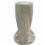 Table d'appoint d'extérieur, table de bout à conception creuse, table de tabouret de jardin de patio, table d'appoint décorative pour terrasse de balcon de plage, béton léger, texture semblable au bois, couleur grise-720926828