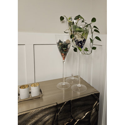 Ensemble de grands vases en verre 3 pièces
