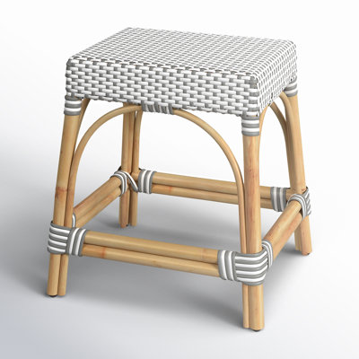 Lennart 18" Rectangular Rattan Dining Stool