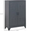 Armoire de rangement industrielle en acier avec tablettes de rangement