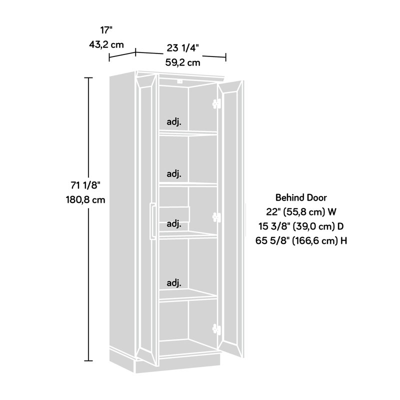 Carnesha 4 - Shelf Storage Cabinet, Soft White
