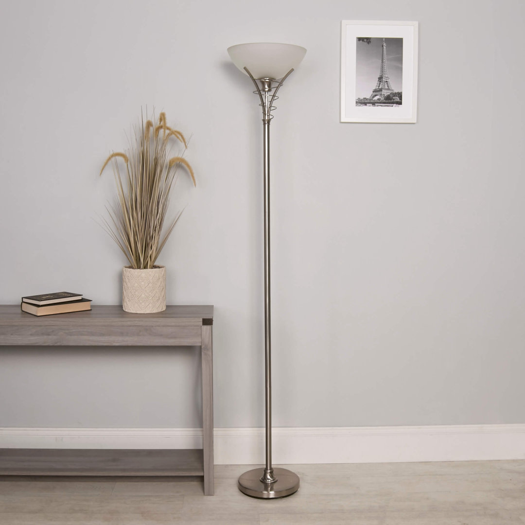Caelee 179Cm Satin Uplighter Floor Lamp