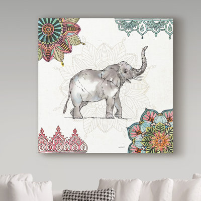 «Mandala Morning III» par Anne Tavoletti, reproduction d'art graphique sur toile