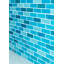 Carreau de mosaïque en verre à bord droit pour piscine 1 "x 3"-100003448