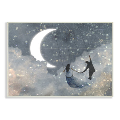 «Celestial Love Sky Swinging by the Crescent Moon and Stars», impression