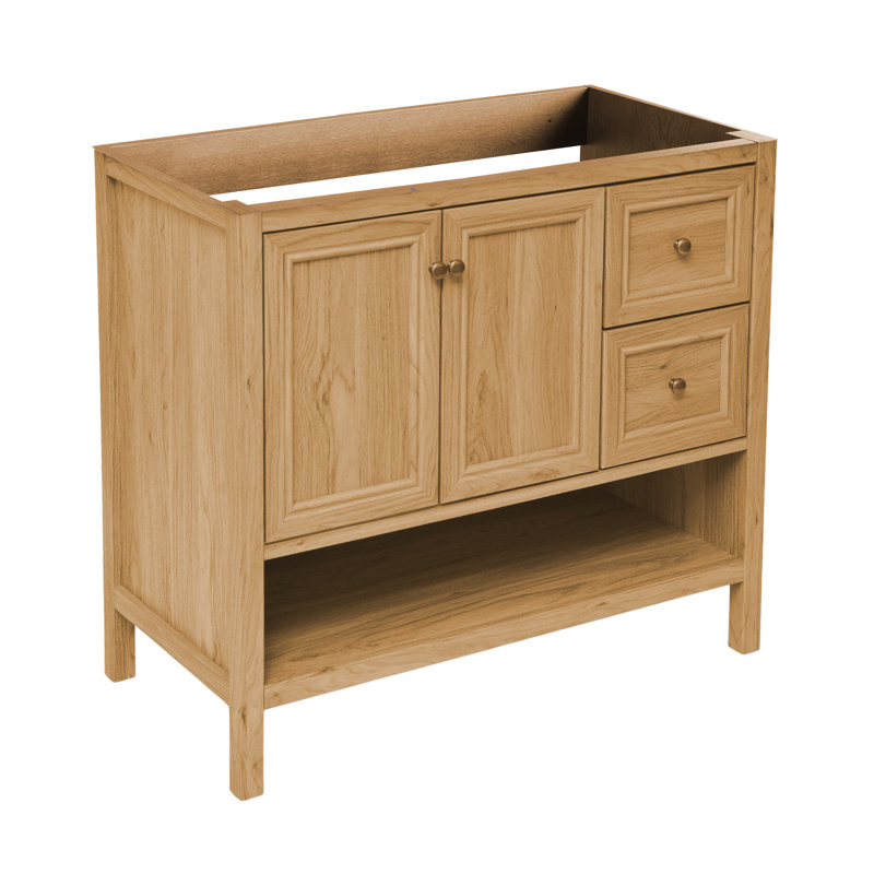 Base de meuble-lavabo simple 35,35 po Château en brun seulement
