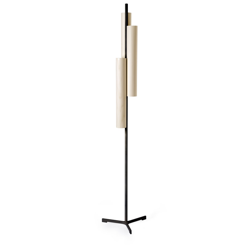 Black Note LED Floor Lamp, Gold, Ivory White
