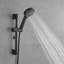 Système de douche de 10 pouces, ensembles de robinets de douche à barre coulissante, pommes de douche rondes complètes et robinet de douche mural noir mat à 5 jets