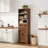 70.9" Freestanding Bathroom Cabinet with 2 Drawers & Open Shelves, Wooden Storage Cabinet-1555568286