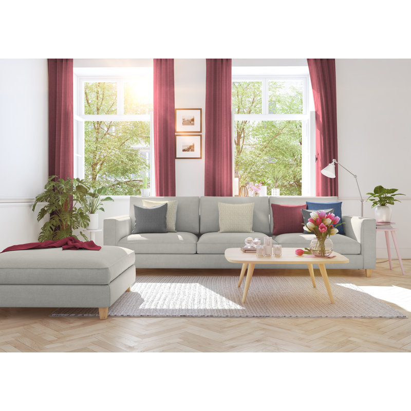 Wiessee Cotton Blend Room Darkening Curtain Single Panel, 150cm Width x 325cm Drop