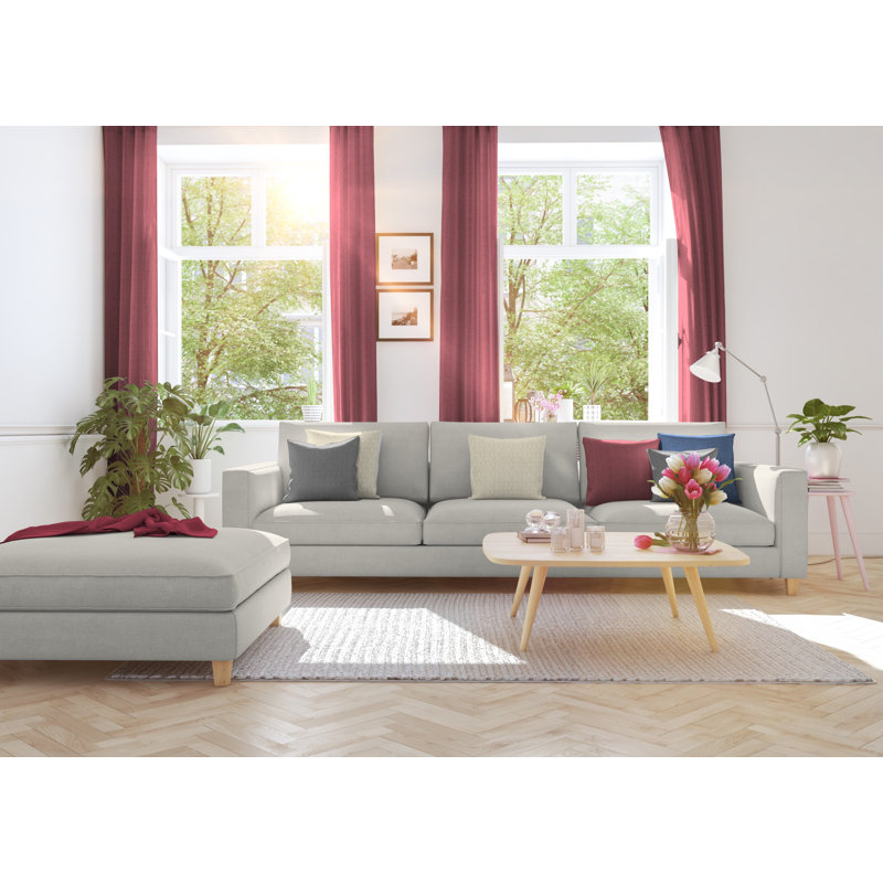 Wiessee Cotton Blend Room Darkening Curtain, 150cm Width x 295cm Drop
