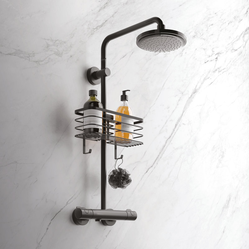 Origin LAVA storage basket for the shower rail