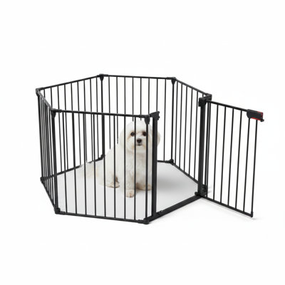 Barrière de sécurité réglable 150 po 6 panneaux de jeu en métal