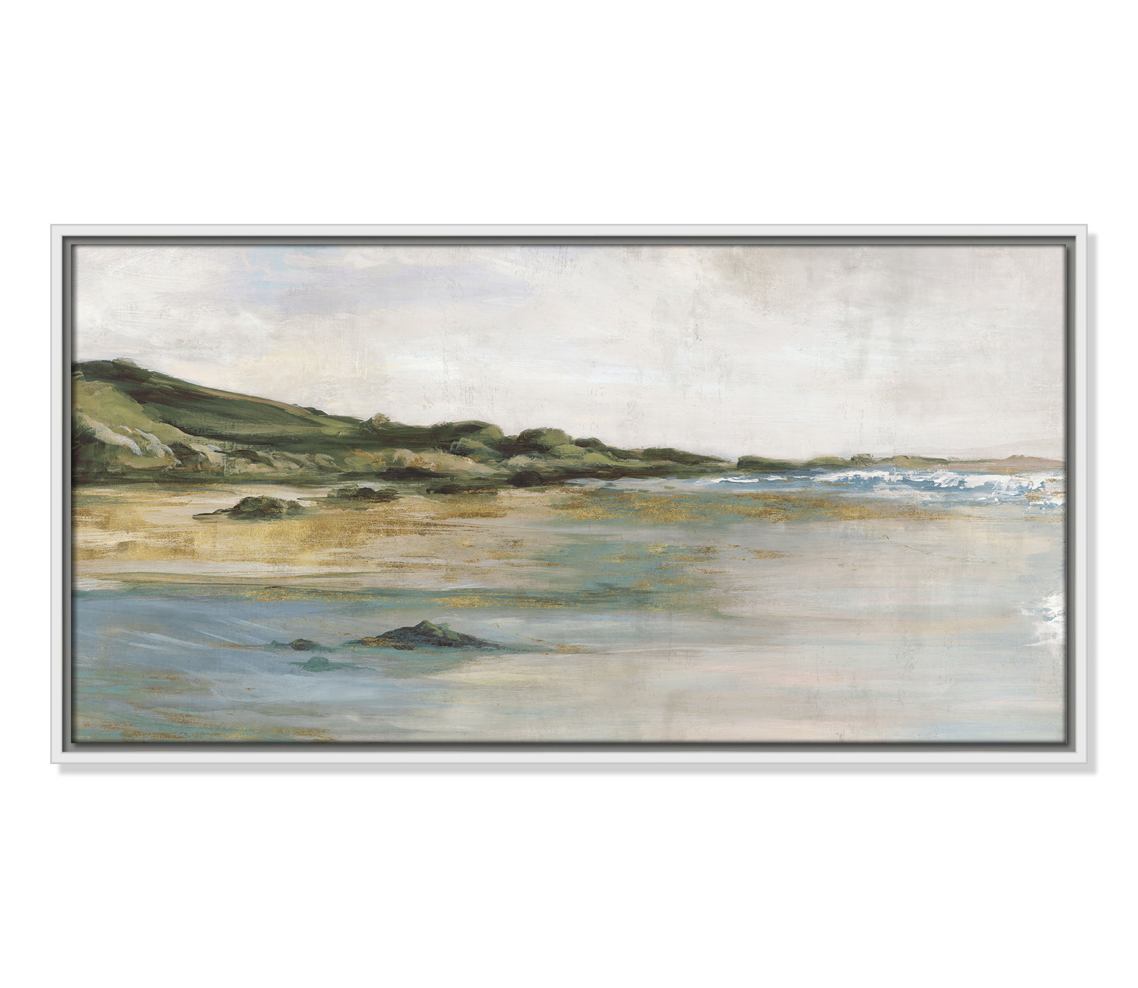 Cordoba "Tide's Edge" Print, 16.5" H x 31.5" W, White