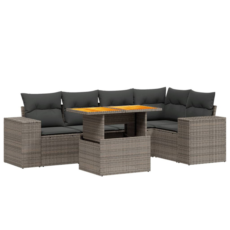 Ensemble de canapé de jardin Vidaxl gris