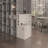 Corner Bar Cabinet With Eight Wine Bottle Cubbies And Double Door, Liquor Cabinet, Storage Cabinet-892696424