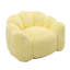 Fauteuil pour adulte jaune, style compression Lotus, en fausse fourrure hygiénique et anti-salissure, fond antidérapant, pour fauteuil de détente multi-scène de forme ergonomique, anneau de traction mobile, base,-130844329