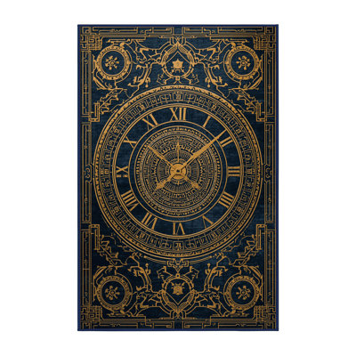 Machine Washable Tribeca New Years Modern & Contemporary Abstract Rug in Gray – Navy Binding