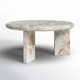 Bryce Nesting Coffee Table- Large-Creamy Taupe Marble Solid