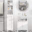 Tour de rangement en lin - 3 tablettes pour optimiser l'utilisation de l'espace de salle de bain
