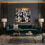 Schnauzer miniature sur toile noire-786567364