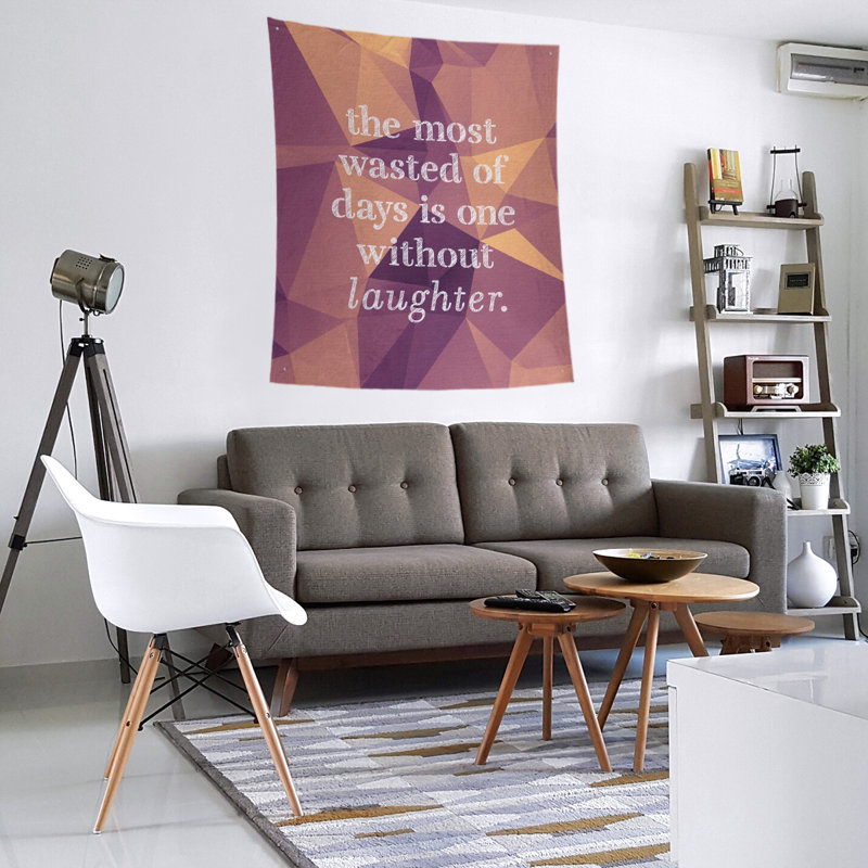 Tapisserie en polyester en faux gemme de rire, H 60 po x l 51 po, Morganite