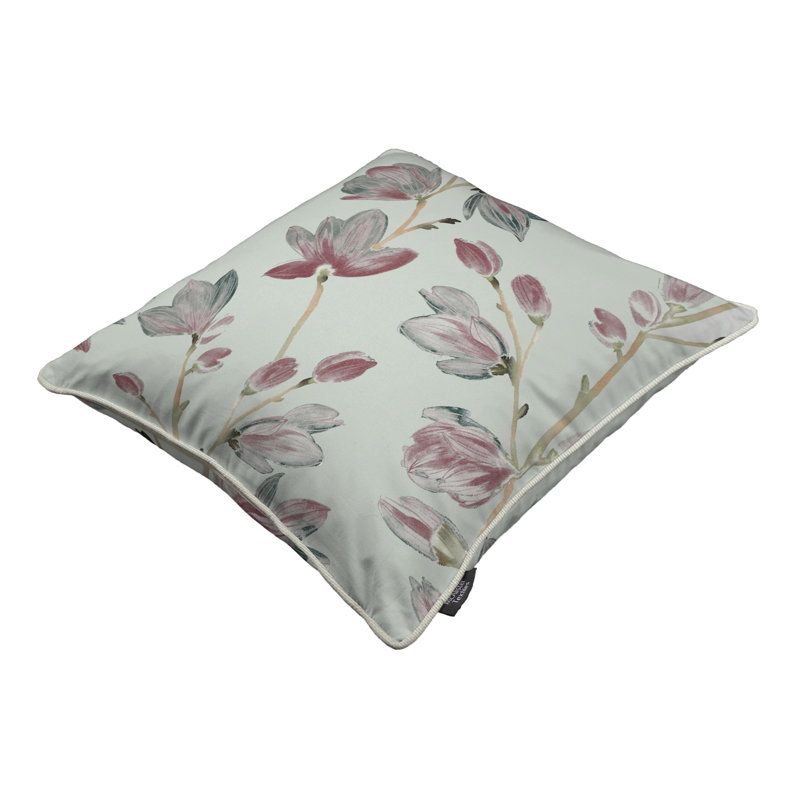 Frisch Indoor / Outdoor Floral Square Cushion Cover, Rose, 43cm x 43cm