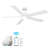 Smart 5 Blade Ceiling Fan With Integrated Light, Modern Indoor Design For Living Room, Bedroom And Dining Areas-1145469919-1145469857