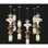 Lustre géométrique en bronze à 9 lumières Khyren